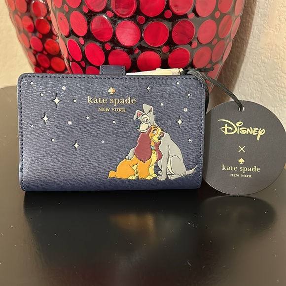 Disney X Kate Spade NWT Lady And The Tramp Medium Bifold Wallet - Picture 5 of 16